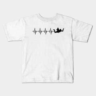 Skydiving heartbeat Kids T-Shirt